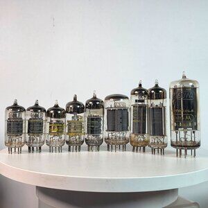 Vintage Motorola Golden M Premium Rated Vacuum Tubes Lot Of 9 Assorted Models